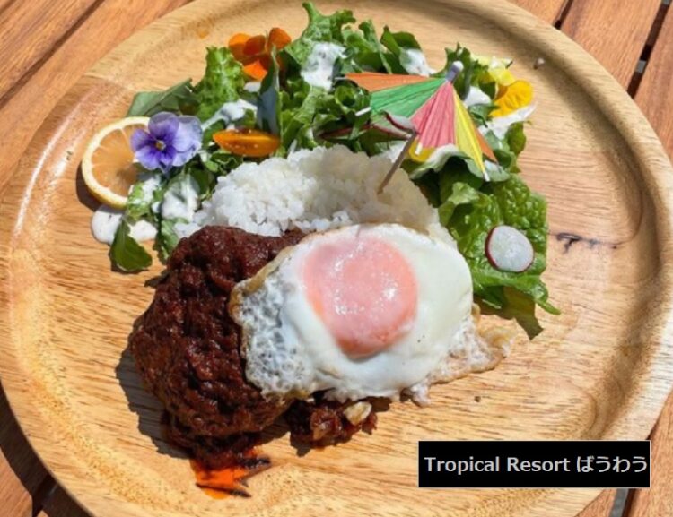 海でロコモコが食べられるお店　Tropical Resort ばうわう　新潟市西蒲区越前浜