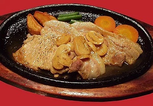 豚ロース生姜焼きステーキ　キッチンやの　新潟市西区小針の洋食店