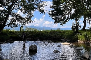 登川フィッシングパークではニジマス釣りが楽しめます。夏の遊び場所にぜひ　新潟県南魚沼市早川