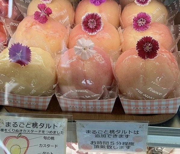 【見附市】田の口屋の「まるごと桃のタルト」が今年もスタート！